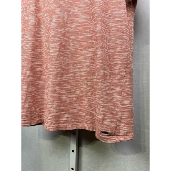 Hugo Boss Mens Regular Fit Medium Tee Shirt Orange Rolled Collar - Picture 2 of 5